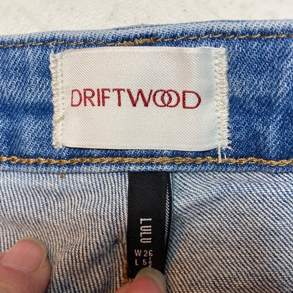 DRIFTWOOD Light Blue Embroidered Floral Jean Shorts - Picture 2 of 8